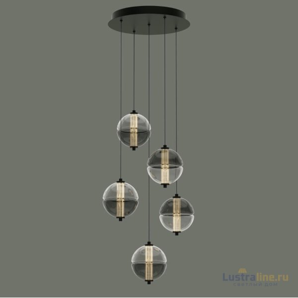 Каскадная люстра Delight Collection MD24022079-5A black/smoky