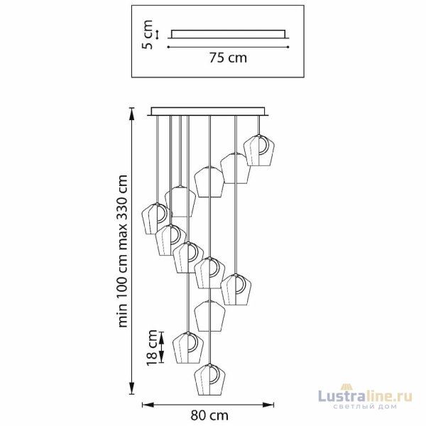 Каскадная люстра Lightstar Caramello 796229 Каскадная люстра Lightstar Caramello 796229