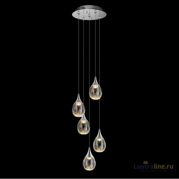 Каскадная люстра Delight Collection Stilla MD24001004-5A chrome/clear Каскадная люстра Delight Collection Stilla MD24001004-5A chrome/clear