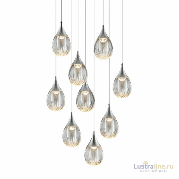 Каскадная люстра Delight Collection Stilla MD24001004-9A chrome/clear Каскадная люстра Delight Collection Stilla MD24001004-9A chrome/clear