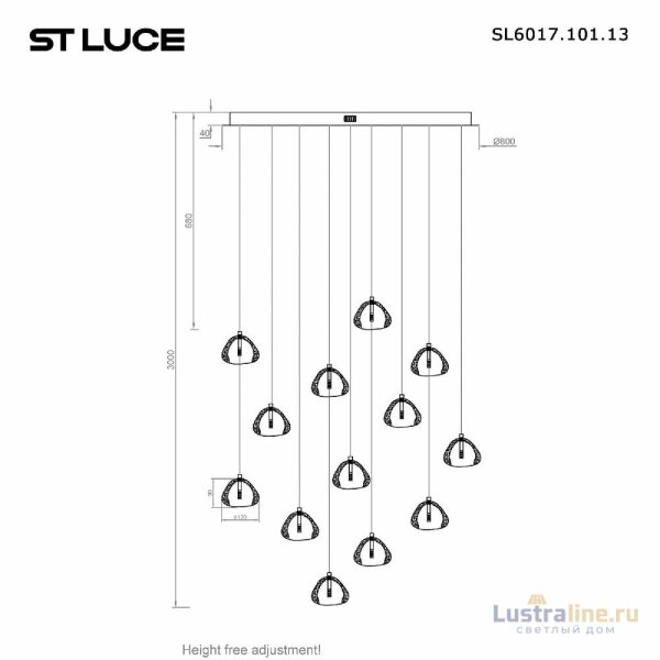Подвесная люстра ST Luce Waterfall SL6017.101.13 Подвесная люстра ST Luce Waterfall SL6017.101.13