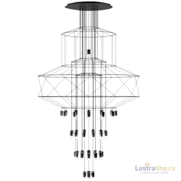 Каскадная люстра ImperiumLoft Vibia Wireflow 75394-22 Каскадная люстра ImperiumLoft Vibia Wireflow 75394-22