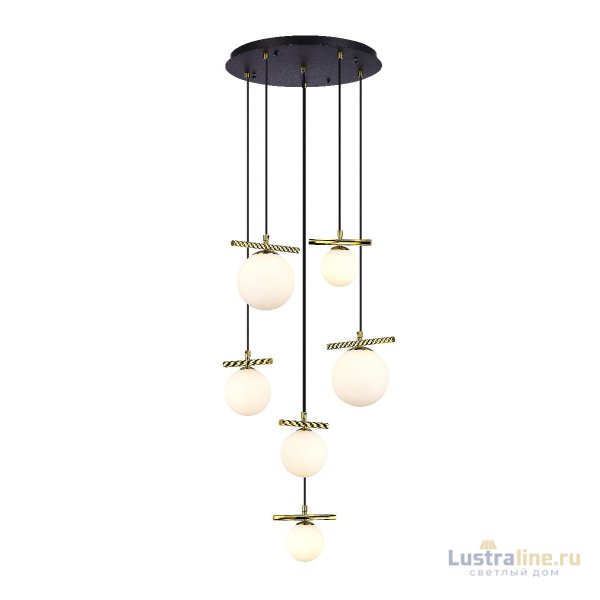 Каскадная люстра iLamp Golden 2134-6D BR+MBK
