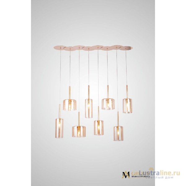 Каскадная люстра AM Group AM355-8AMBER Каскадная люстра AM Group AM355-8AMBER