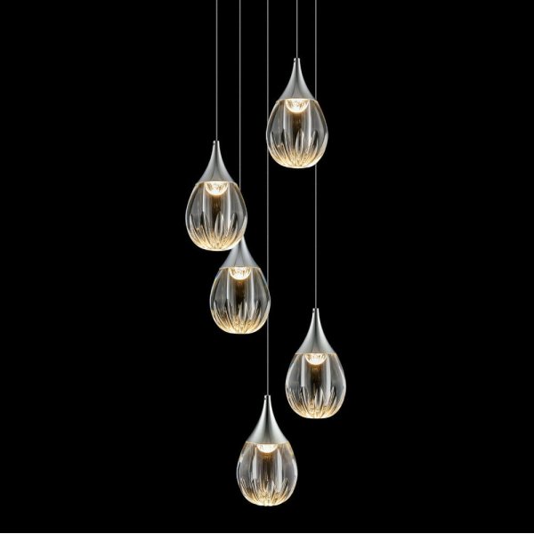 Каскадная люстра Delight Collection Stilla MD24001004-5A chrome/clear