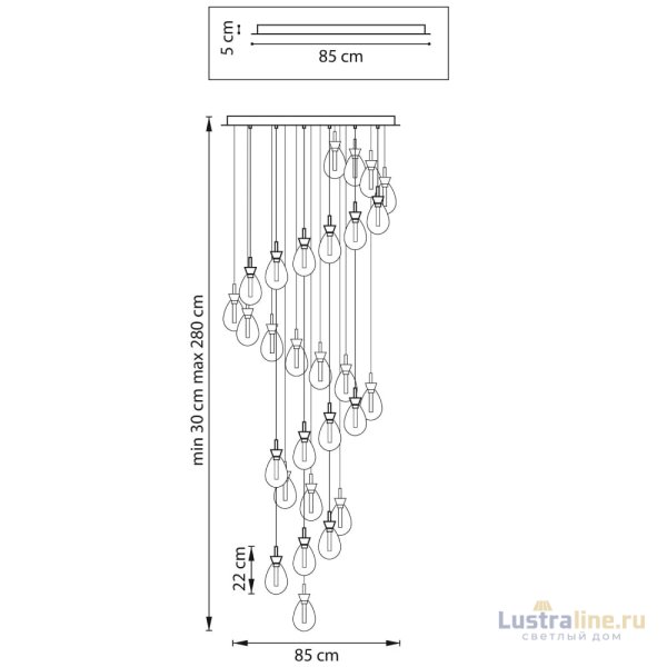 Каскадная люстра Lightstar Colore 805289
