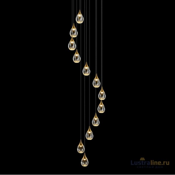 Каскадная люстра Delight Collection Stilla MD24001004-12A gold/clear