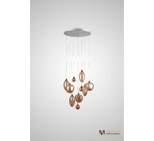 Каскадная люстра AM Group AM358-10 AMBER