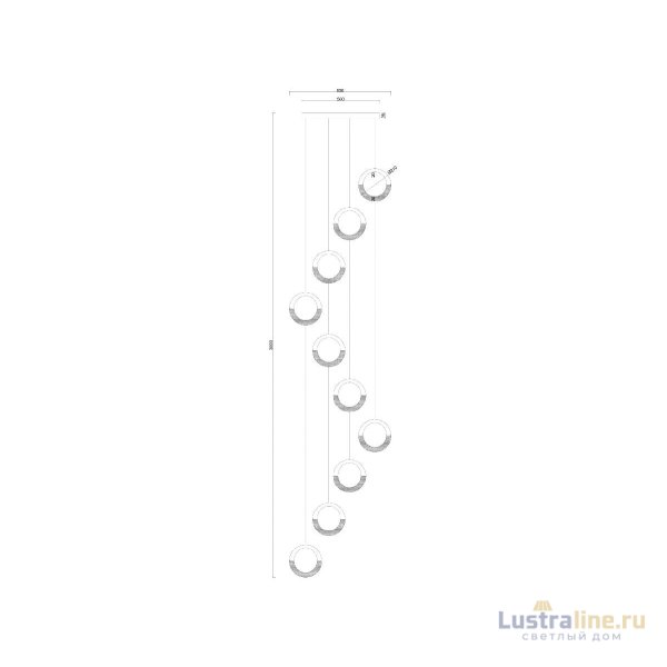 Каскадная люстра Arte Lamp Montana A7777SP-10GO Каскадная люстра Arte Lamp Montana A7777SP-10GO