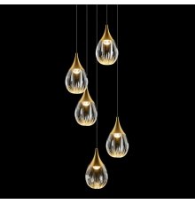 Каскадная люстра Delight Collection Stilla MD24001004-5A gold/clear