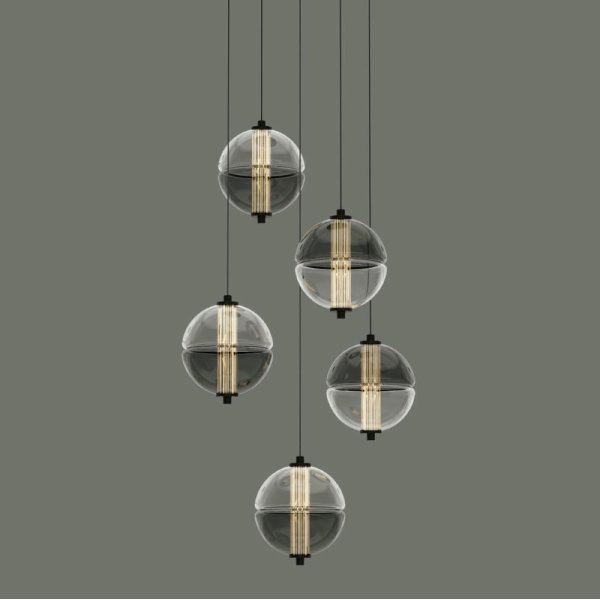 Каскадная люстра Delight Collection MD24022079-5A black/smoky