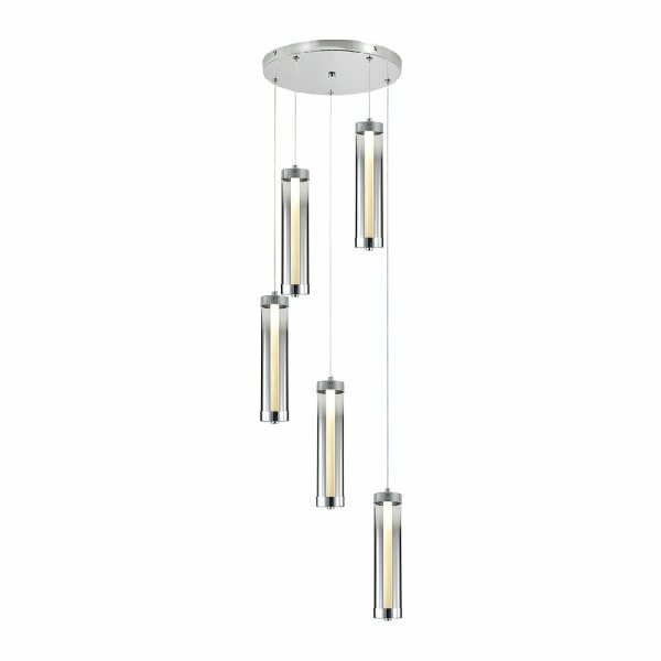 Каскадная люстра Indigo Rilucente 11061/5P Chrome V000147L