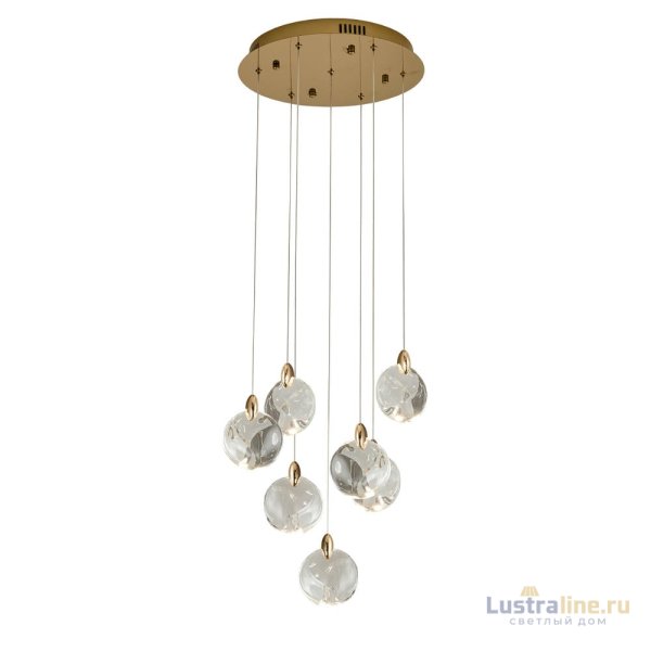 Каскадная люстра Delight Collection OD2440-7 gold/clear Каскадная люстра Delight Collection OD2440-7 gold/clear