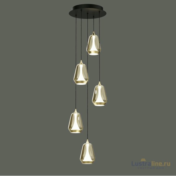 Каскадная люстра Delight Collection MD24001011-5A brass/champagne