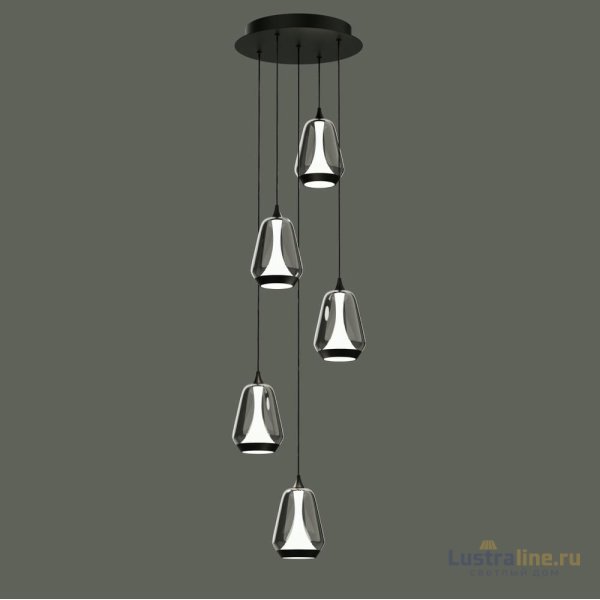 Каскадная люстра Delight Collection MD24001011-5A black/smoky