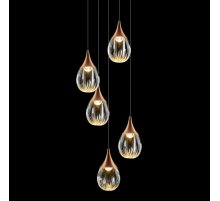 Каскадная люстра Delight Collection Stilla MD24001004-5A copper/clear