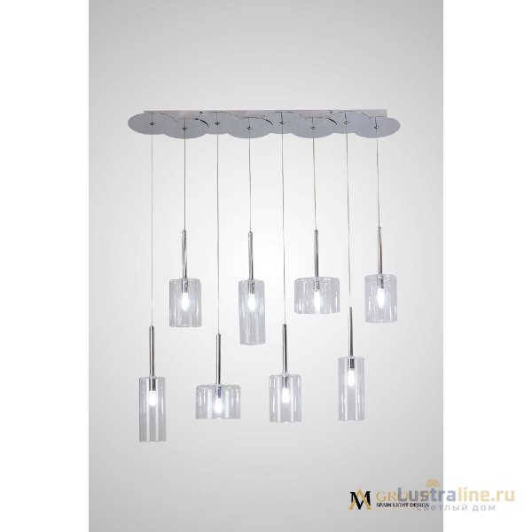 Каскадная люстра AM Group AM355-8CLEAR
