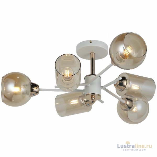 Люстра на штанге Illumico IL8243-6COU-79 WH GD Люстра на штанге Illumico IL8243-6COU-79 WH GD
