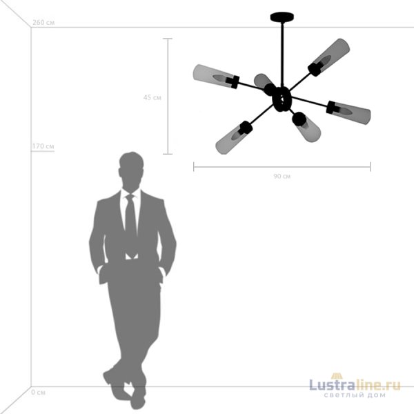 Люстра на штанге Lightstar Crotone 690063 Люстра на штанге Lightstar Crotone 690063