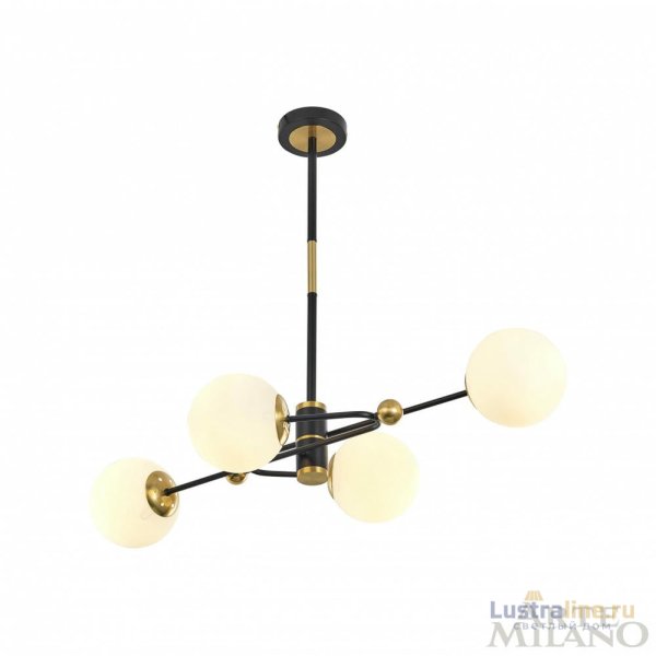 Люстра на штанге Arte Milano 272708/4 BK/GD Люстра на штанге Arte Milano 272708/4 BK/GD
