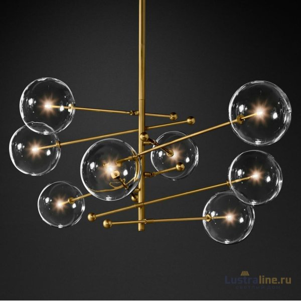 Люстра на штанге Delight Collection Globe Mobile KG0835P-8 brass