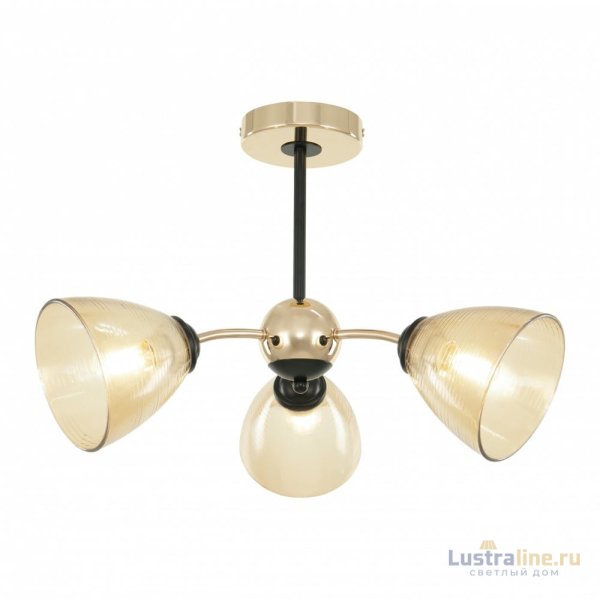 Люстра на штанге Arte Milano Napoli 329007/3 GD.BK Люстра на штанге Arte Milano Napoli 329007/3 GD.BK