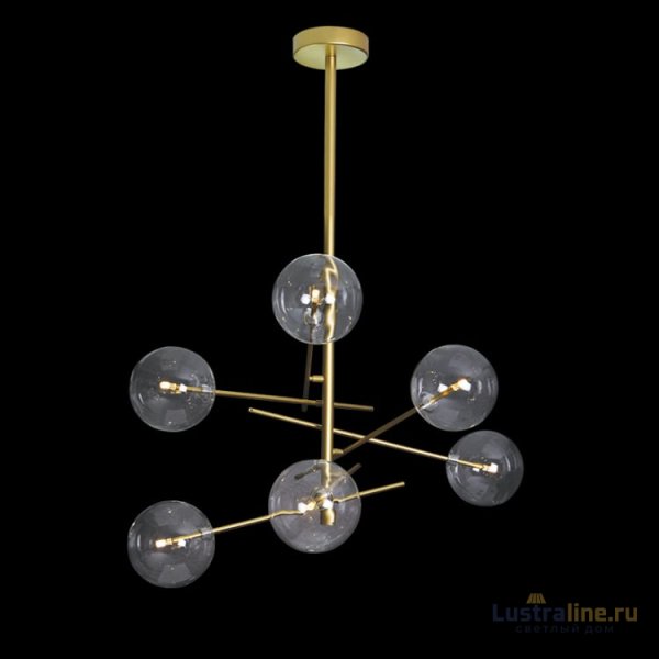 Люстра на штанге Delight Collection Globe Mobile 9307P-6A gold