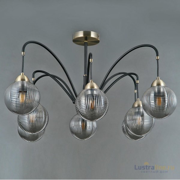 Люстра на штанге Illumico IL0433-8PSQ-79 BK AB