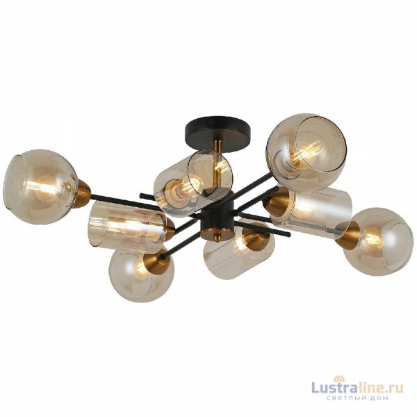 Люстра на штанге Illumico IL8243-8COU-79 BK GD Люстра на штанге Illumico IL8243-8COU-79 BK GD