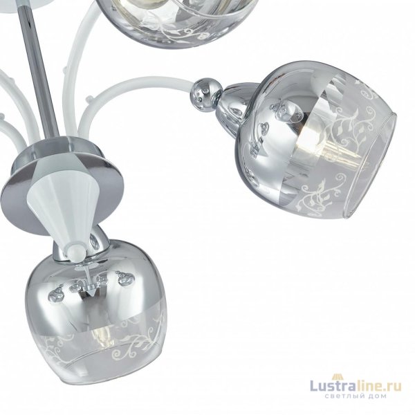 Люстра на штанге Arte Milano Napoli 326008/5A WH+CR Люстра на штанге Arte Milano Napoli 326008/5A WH+CR