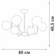 Люстра на штанге Vitaluce V39570-8/6PL