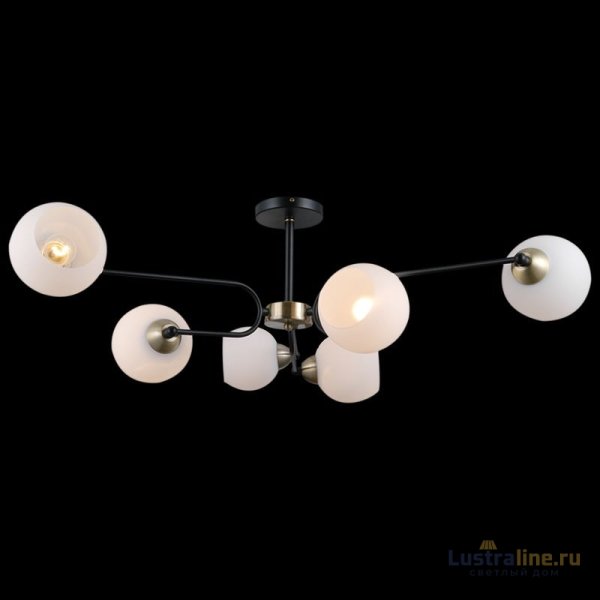 Люстра на штанге Illumico IL0249-6CSQ-79 BK AB Люстра на штанге Illumico IL0249-6CSQ-79 BK AB