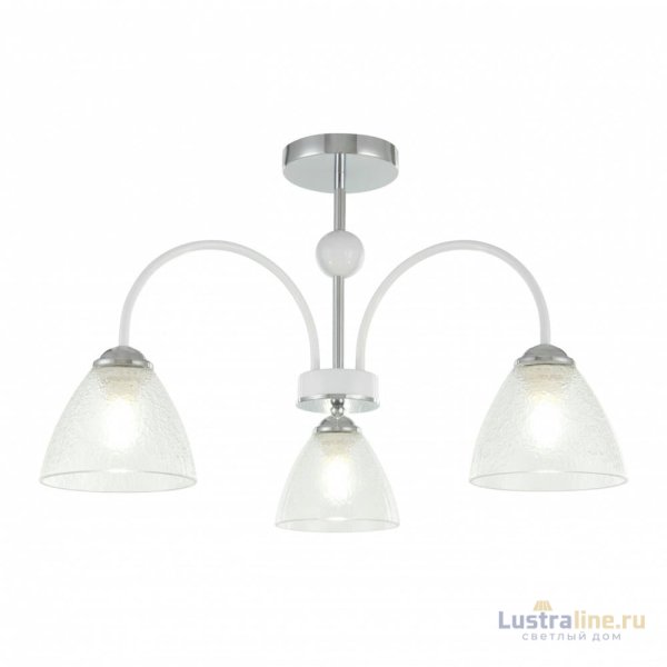 Люстра на штанге Arte Milano Napoli 321410/3 CR+WH Люстра на штанге Arte Milano Napoli 321410/3 CR+WH