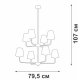 Люстра на штанге Vitaluce V3923-8/8PL