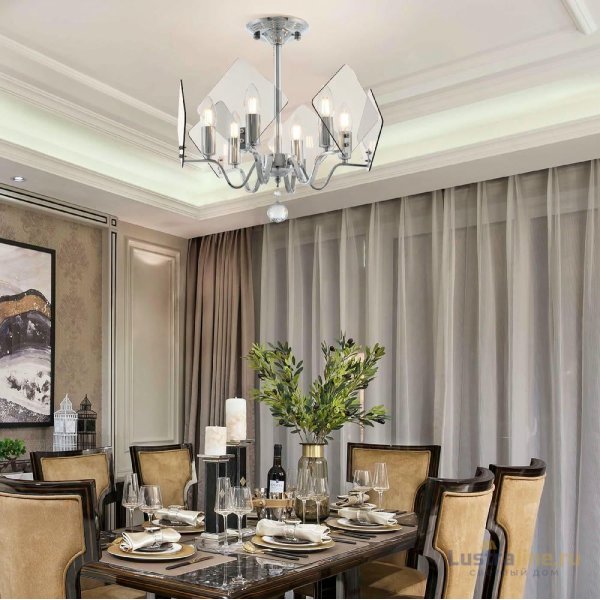 Люстра на штанге Arte Milano Sorrento 375309/6/400 CR Люстра на штанге Arte Milano Sorrento 375309/6/400 CR