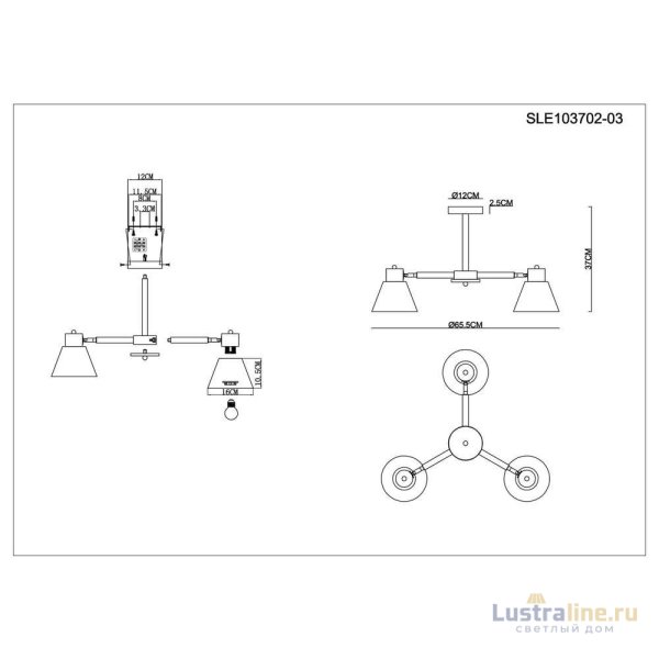 Потолочная люстра Evoluce Buve SLE103702-03