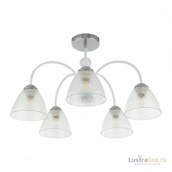 Люстра на штанге Arte Milano Napoli 321410/5 CR+WH Люстра на штанге Arte Milano Napoli 321410/5 CR+WH