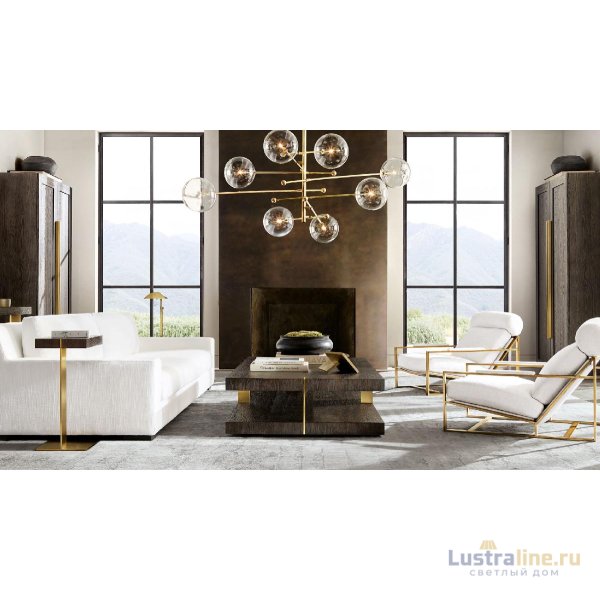 Люстра на штанге Delight Collection Globe Mobile KG0835P-8 brass