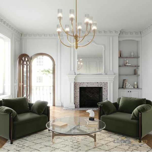 Люстра на штанге Maytoni Arco MOD223PL-08BS