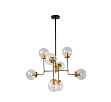 Люстра на штанге Elvan LU-171/8-E27-Bk-Gl Люстра на штанге Elvan LU-171/8-E27-Bk-Gl