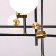 Люстра на штанге Delight Collection Bistro Globe 9389P/9 black/gold