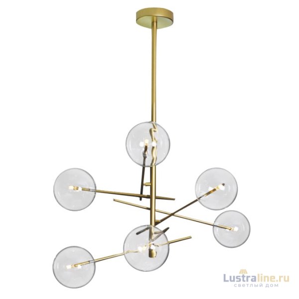 Люстра на штанге Delight Collection Globe Mobile 9307P-6A gold