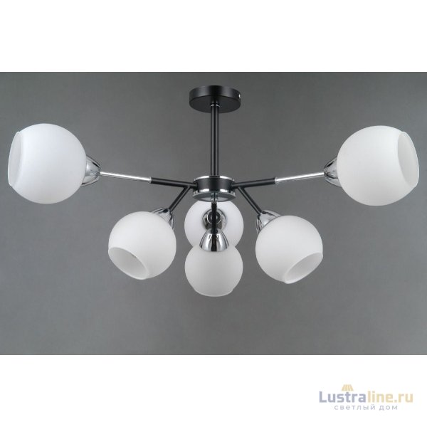 Люстра на штанге Illumico IL0715-6CSQ-24 BK CR LIBRA