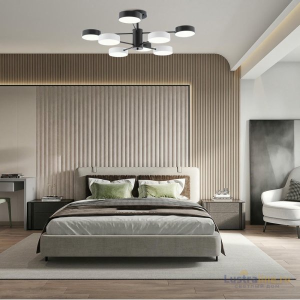 Люстра на штанге Arte Milano Ferrara 250906/8B Bk/Wh Люстра на штанге Arte Milano Ferrara 250906/8B Bk/Wh