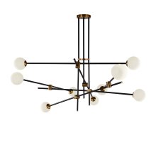 Люстра на штанге Delight Collection Bistro Globe 9389P/9 black/gold