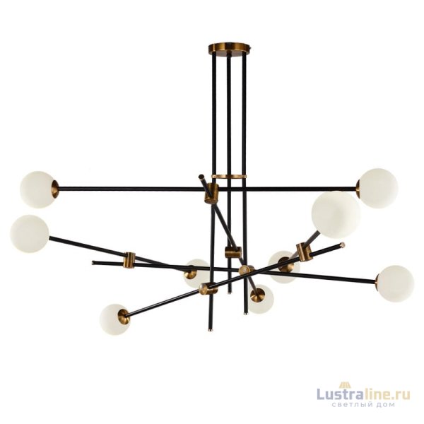 Люстра на штанге Delight Collection Bistro Globe 9389P/9 black/gold