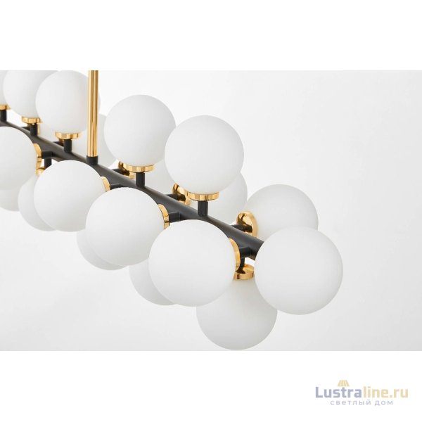 Люстра на штанге Lumina Deco Marsiada LDP 6033-24 BK+GD