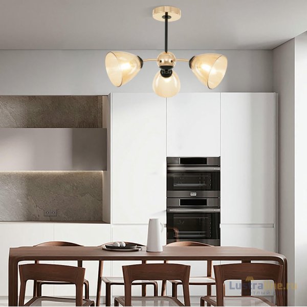 Люстра на штанге Arte Milano Napoli 329007/3 GD.BK Люстра на штанге Arte Milano Napoli 329007/3 GD.BK
