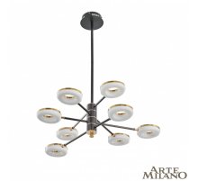 Люстра на штанге Arte Milano Ferrara 276699/8 BK/GD Люстра на штанге Arte Milano Ferrara 276699/8 BK/GD