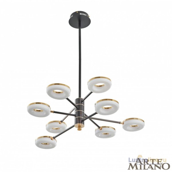 Люстра на штанге Arte Milano Ferrara 276699/8 BK/GD Люстра на штанге Arte Milano Ferrara 276699/8 BK/GD
